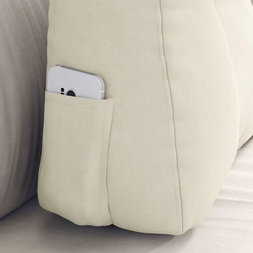 Възглавница за гръб Крем 60 x 24 x 50 см Кадифе