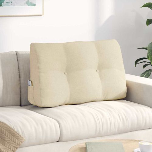 Възглавница за гръб Крем 80 x 24 x 50 см текстил