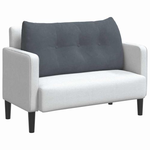 Възглавница за гръб Тъмен сив 100 x 24 x 50 см Кадифе