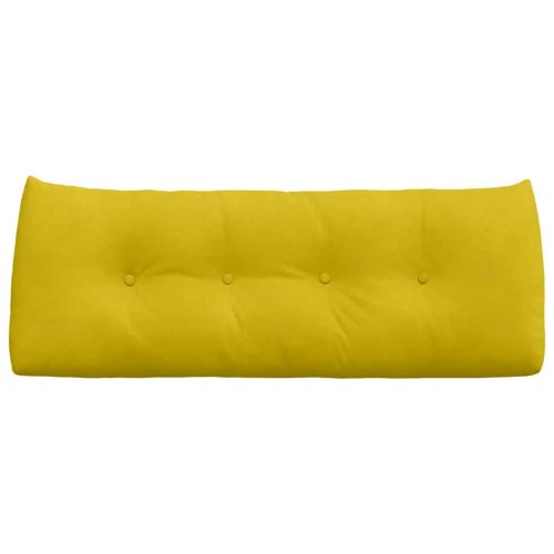 Възглавница за гръб Жълто 120 x 24 x 50 см Кадифе