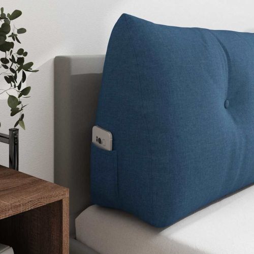 Възглавница за гръб Синьо 140 x 24 x 50 см текстил
