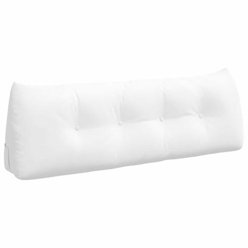 Възглавница за гръб Бяло 140 x 24 x 50 см текстил