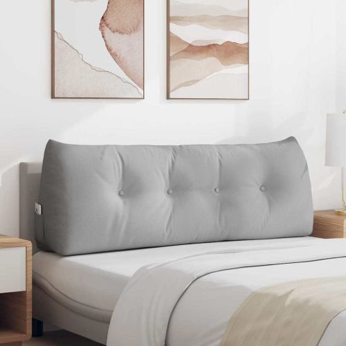 Възглавница за гръб Облачно сиво 140 x 24 x 50 см текстил