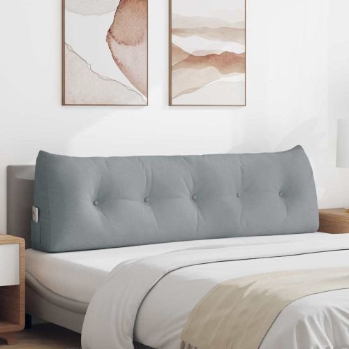 Възглавница за гръб Светлосиво 160 x 24 x 50 см текстил