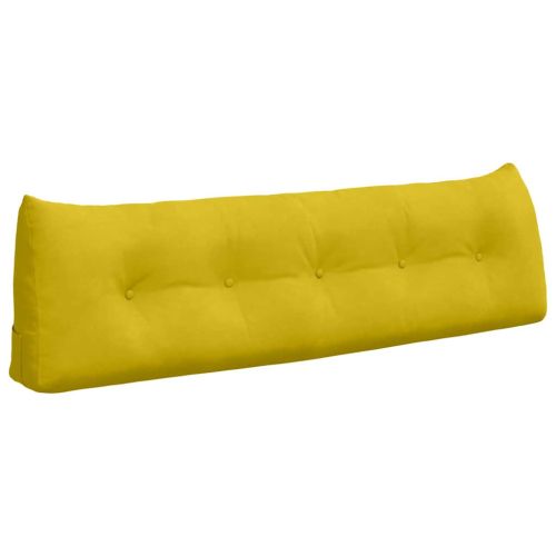 Възглавница за гръб Жълто 160 x 24 x 50 см Кадифе
