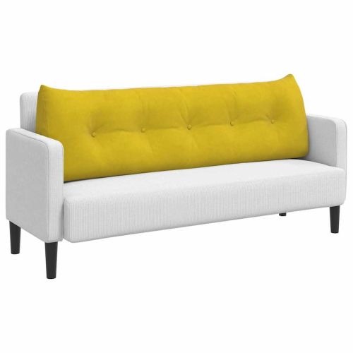 Възглавница за гръб Жълто 160 x 24 x 50 см Кадифе