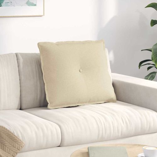 Възглавница за гръб Крем 60 x 19 x 50 см текстил