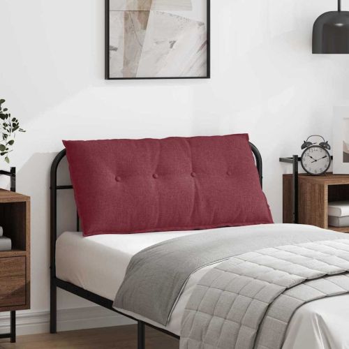 Възглавница за гръб Виненочервен 100 x 19 x 50 см текстил