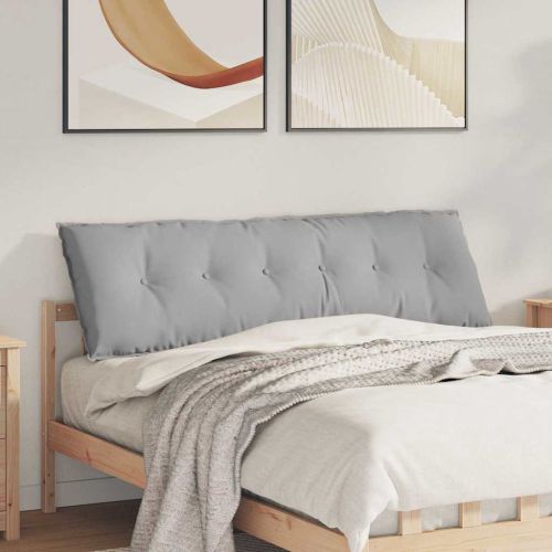 Възглавница за гръб Облачно сиво 160 x 19 x 50 см текстил