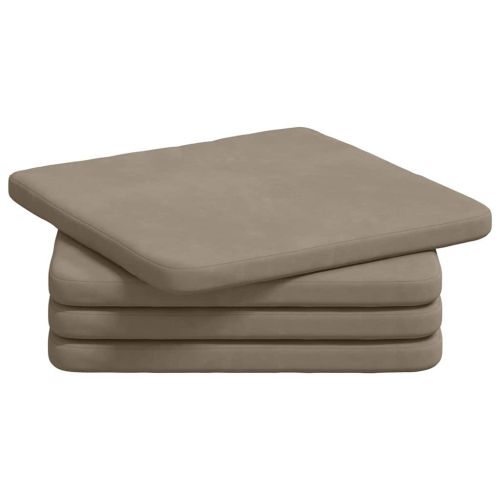 Възглавници за седалки 4 pcs Таупе 40 x 40 x 3 cm