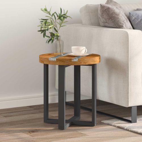 Масичка за кафе Кафяво 40 x 40 x 45 cm Солидно тиково дърво