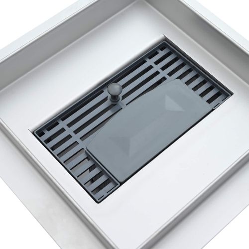 Дренаж за душ с точки Сребрист 15 x 15 см