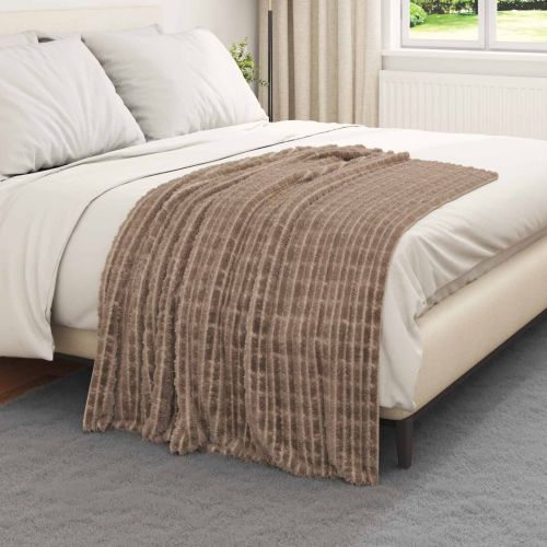 Одеала за хвърляне 6 pcs Камилски 150 x 130 см Мека вълна