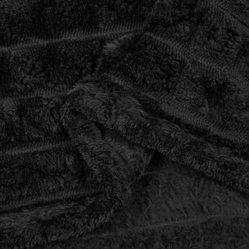 Одеала за хвърляне 6 pcs Черно 240 x 220 cm Мека вълна