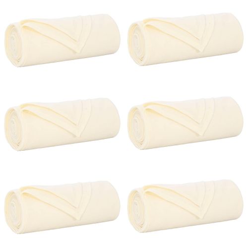 Одеала за хвърляне 6 pcs Крем 170 х 130 см Мека вълна