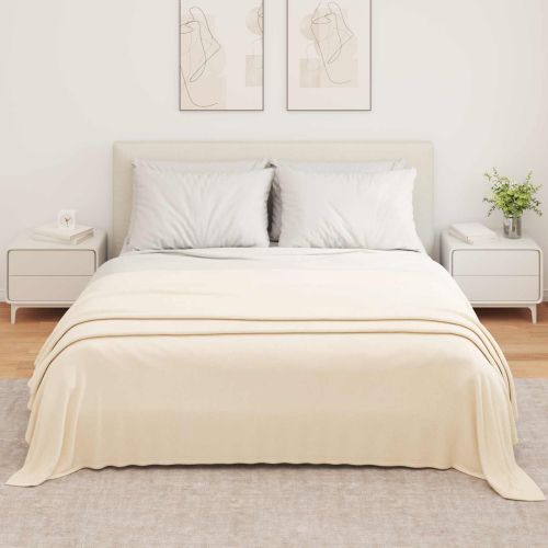Одеала за хвърляне 6 pcs Крем 350 x 270 см Мека вълна