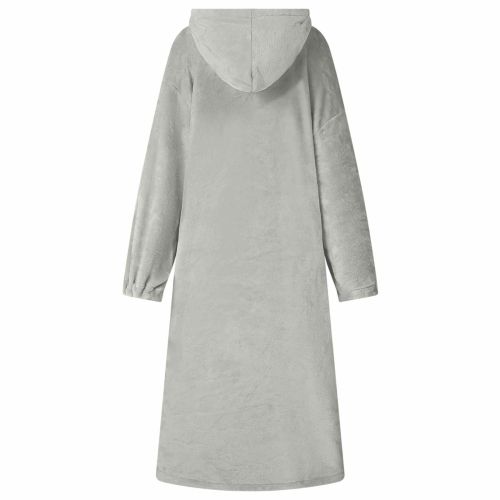 Одеяло с качулка Сив s Фланела