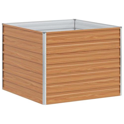 Градинска повдигната леха Светло кафяво 100 x 100 x 77 cm