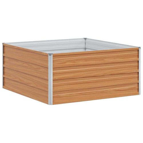 Градинска повдигната леха Светло кафяво 100 x 100 x 45 cm