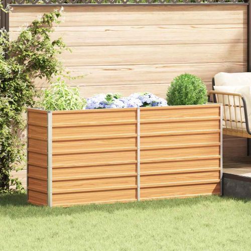 Градинска повдигната леха Светло кафяво 160 x 40 x 77 cm