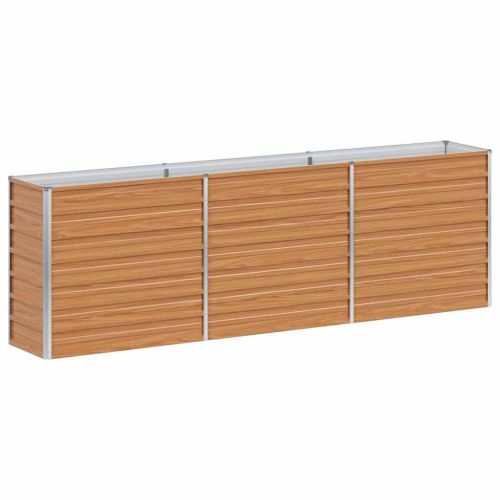 Градинска повдигната леха Светло кафяво 240 x 40 x 77 cm