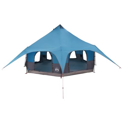 Семейна палатка Синьо 10-местна 185T полиестер с PU покритие