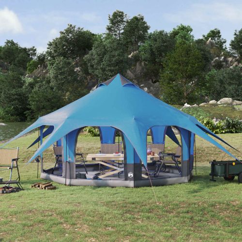 Семейна палатка Синьо 5-местна 185T полиестер с PU покритие