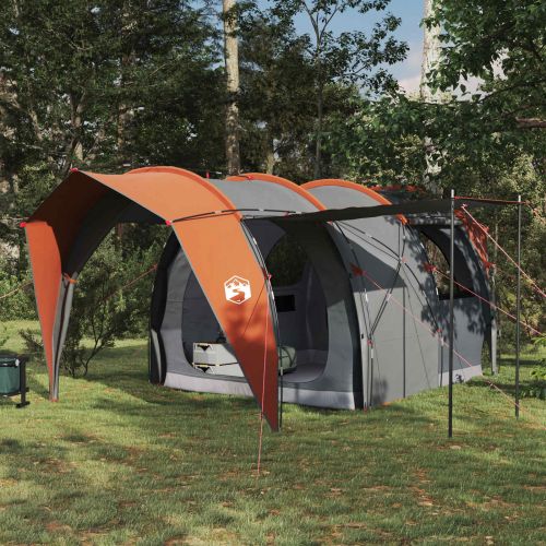 Тунелна палатка Сив и оранжев 382 x 262 x 214 см