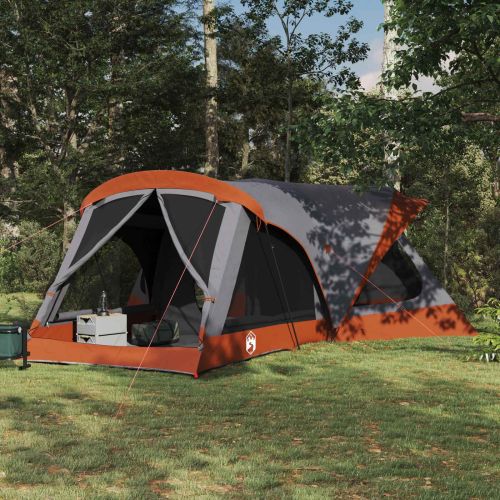 Семейна палатка Сив и оранжев 550 x 555 x 208 см