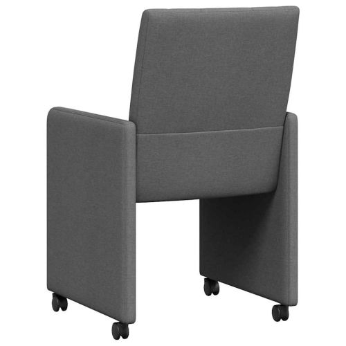Столове с Колела 2 pcs Тъмносив 58 х 65 х 94 см текстил