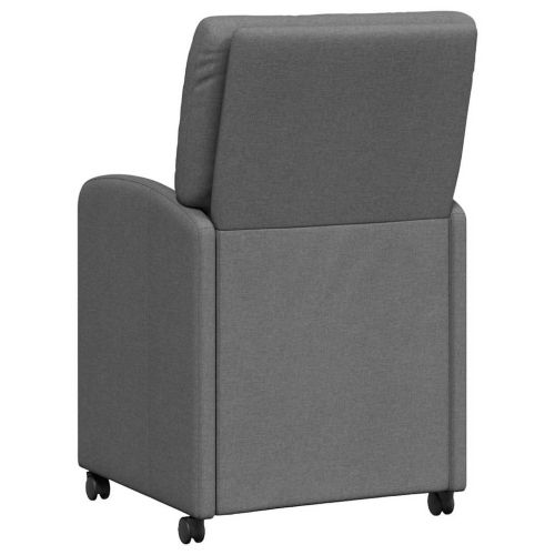 Столове с Колела 2 pcs Тъмносив 57 x 67 x 95 см текстил