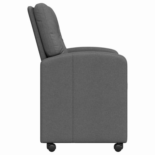 Столове с Колела 2 pcs Тъмносив 57 x 67 x 95 см текстил