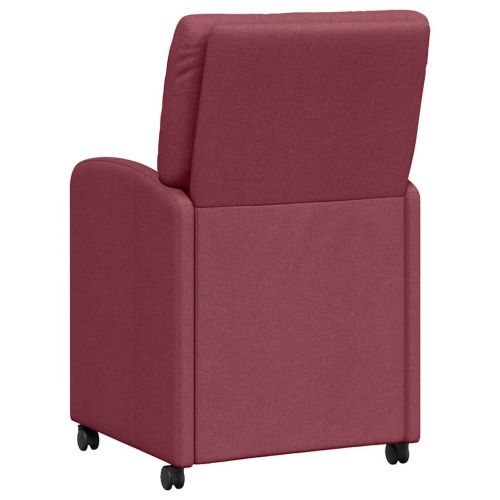 Столове с Колела 2 pcs виненочервен 57 x 67 x 95 см текстил