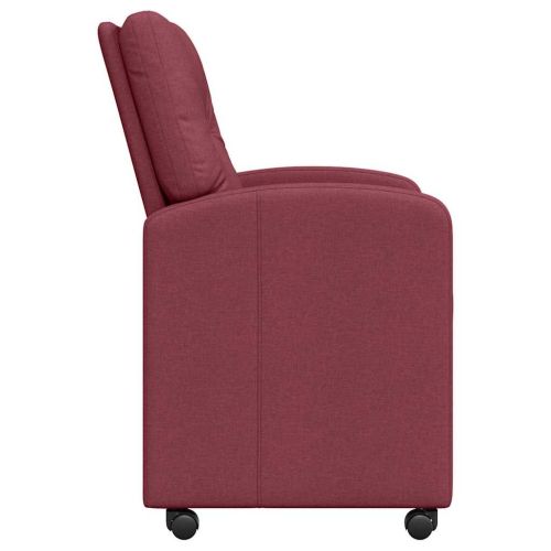 Столове с Колела 2 pcs виненочервен 57 x 67 x 95 см текстил