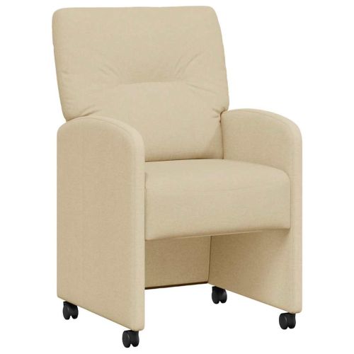 Столове с Колела с колела 2 pcs Крем 57 x 67 x 95 см текстил