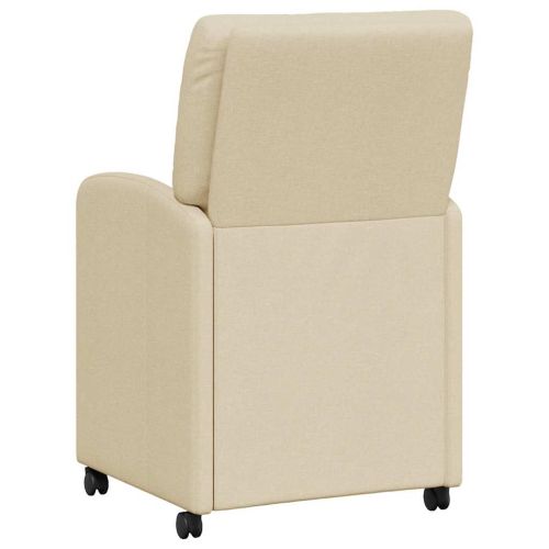 Столове с Колела с колела 2 pcs Крем 57 x 67 x 95 см текстил