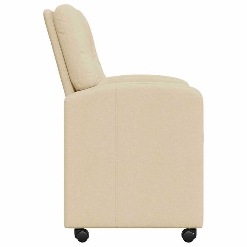 Столове с Колела с колела 2 pcs Крем 57 x 67 x 95 см текстил