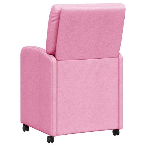 Столове с Колела с колела 2 pcs Розово 57 x 67 x 95 см текстил