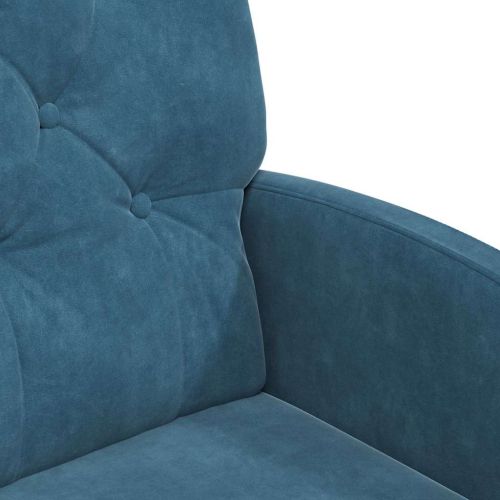 Столове с Колела с колела 2 pcs Синьо 58 x 67 x 97 см Кадифе