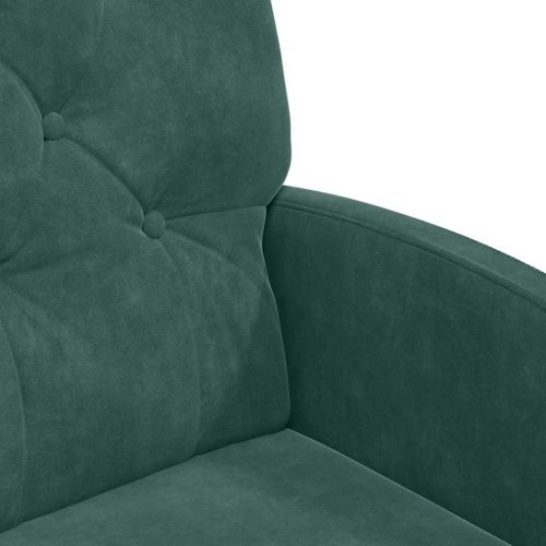 Столове с Колела 2 pcs Тъмнозелено 58 x 67 x 97 см Кадифе