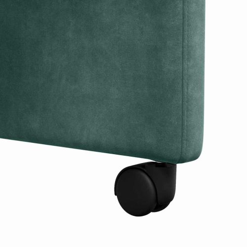 Столове с Колела 2 pcs Тъмнозелено 58 x 67 x 97 см Кадифе