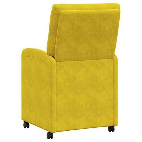 Столове с Колела с колела 2 pcs Жълто 58 x 67 x 97 см Кадифе