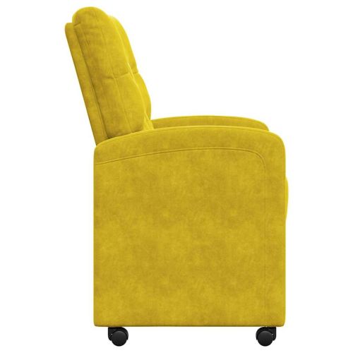Столове с Колела с колела 2 pcs Жълто 58 x 67 x 97 см Кадифе