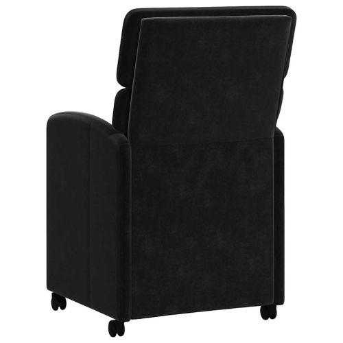 Столове с Колела с колела 2 pcs Черно 58 x 65 x 98 см Кадифе