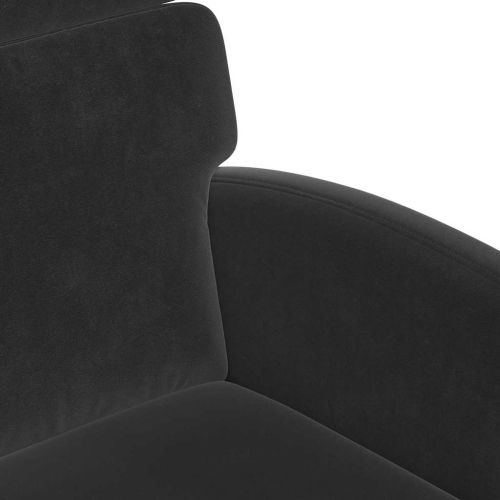Столове с Колела с колела 2 pcs Черно 58 x 65 x 98 см Кадифе