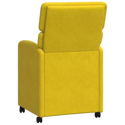 Столове с Колела с колела 2 pcs Жълто 58 x 65 x 98 см Кадифе