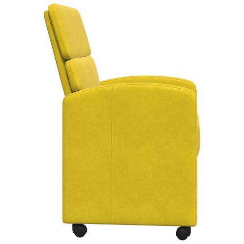 Столове с Колела с колела 2 pcs Жълто 58 x 65 x 98 см Кадифе