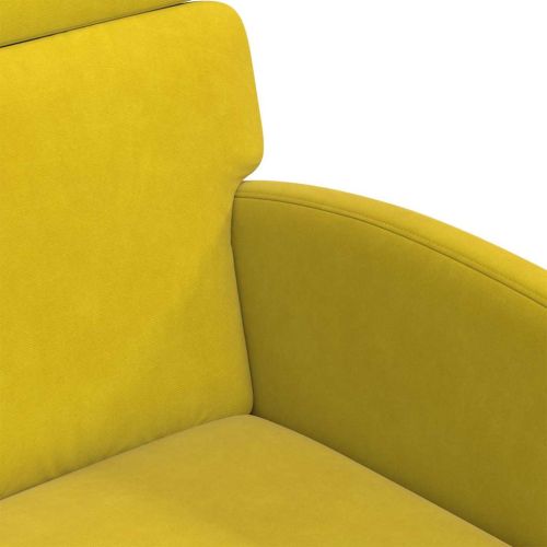 Столове с Колела с колела 2 pcs Жълто 58 x 65 x 98 см Кадифе