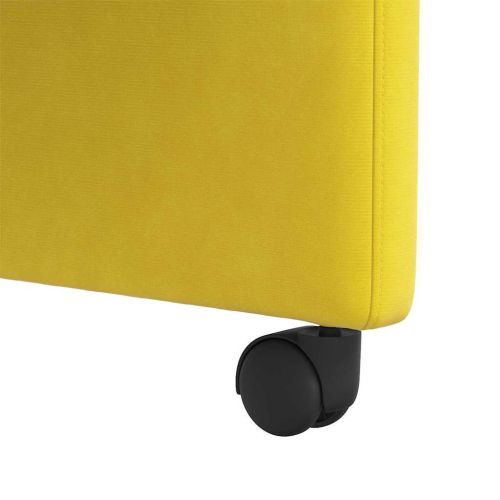 Столове с Колела с колела 2 pcs Жълто 58 x 65 x 98 см Кадифе