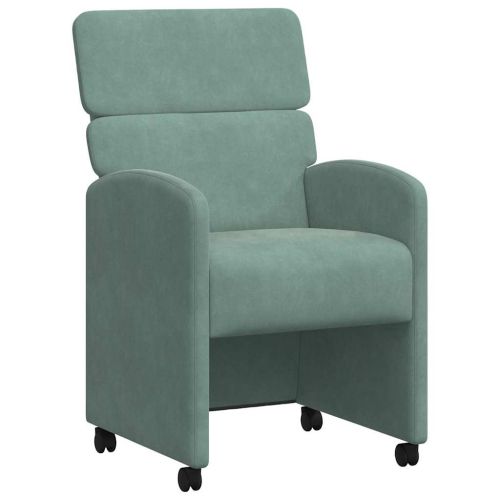Столове с Колела 2 pcs морско зелено 58 x 65 x 98 см Кадифе